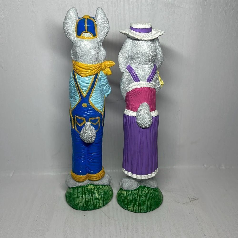 Mr. And Mrs. Easter Rabbit‎  Ceramic Pencil Vintage Spring Rabbits - Picture 4 of 8